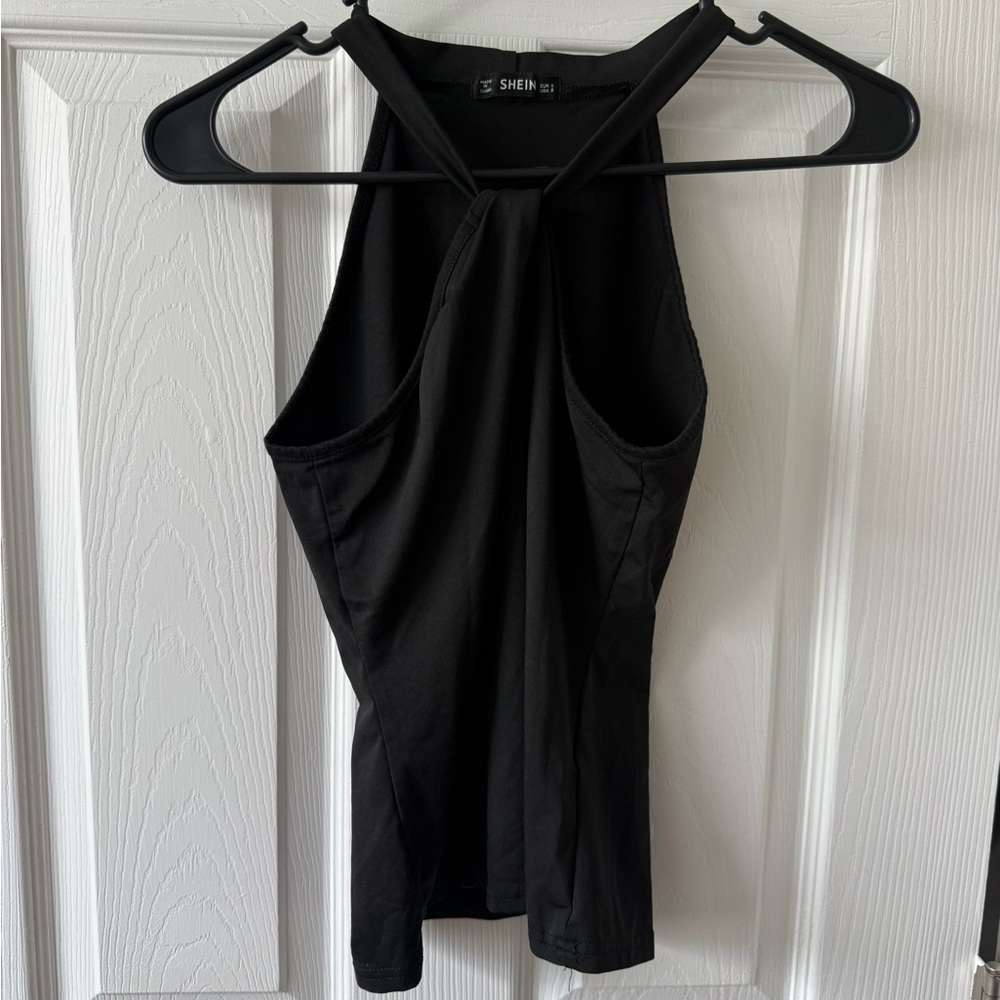 SHEIN Elegant Black Tank Top